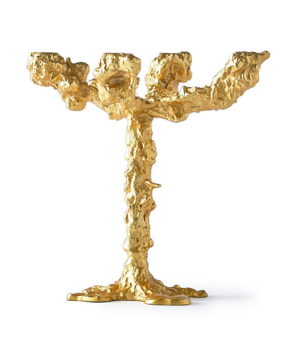 Drip lysestage, guld - 4-arme